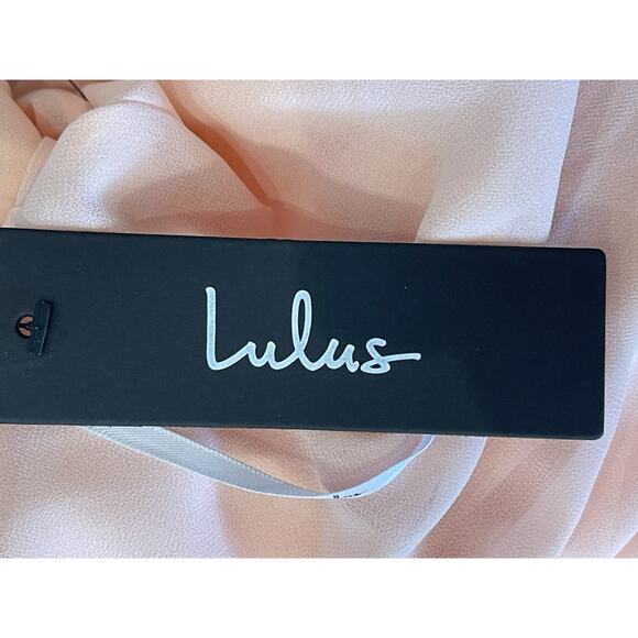 Lulus NWT Brilliant Perfection Blush Pink Tiered Maxi Formal Bridal Dress XS - Picture 3 of 6